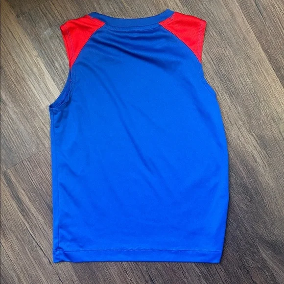 Nike Dri-Fit baseball sleeveless T-shirt size 6 blue/red/white - Picture 3 of 3